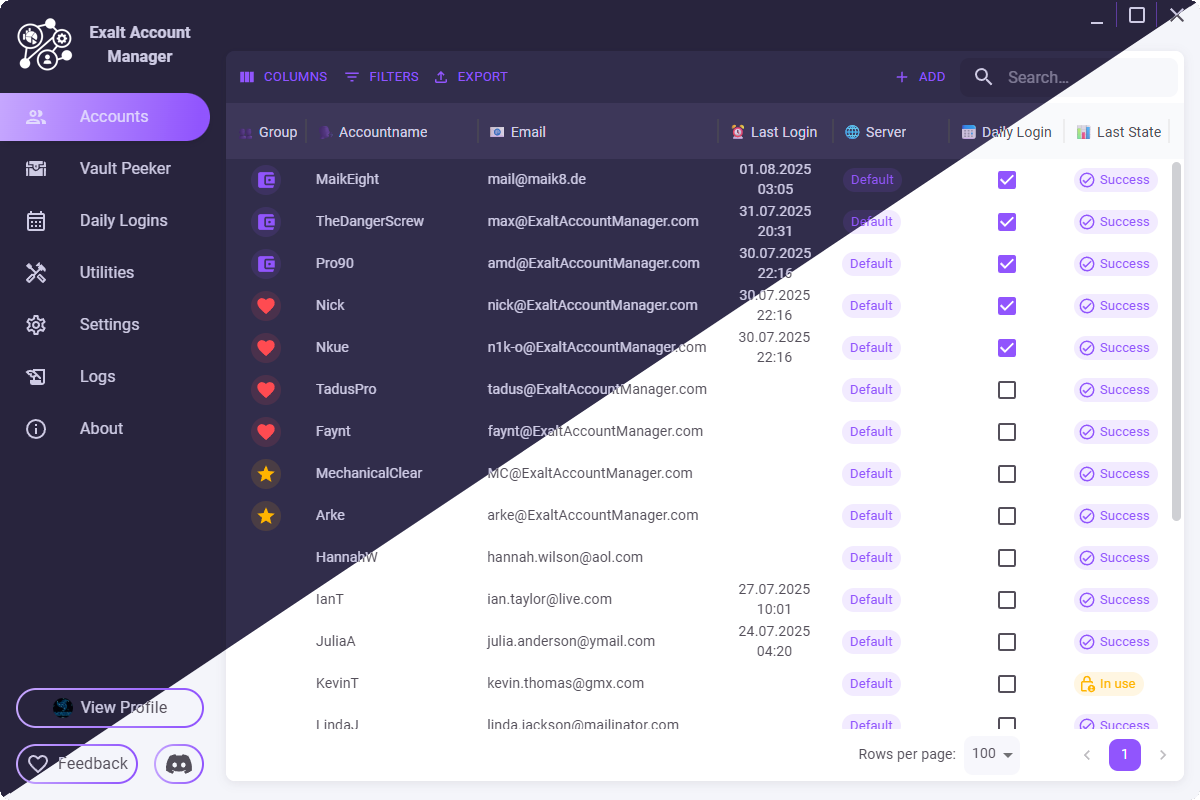 Exalt Account Manager